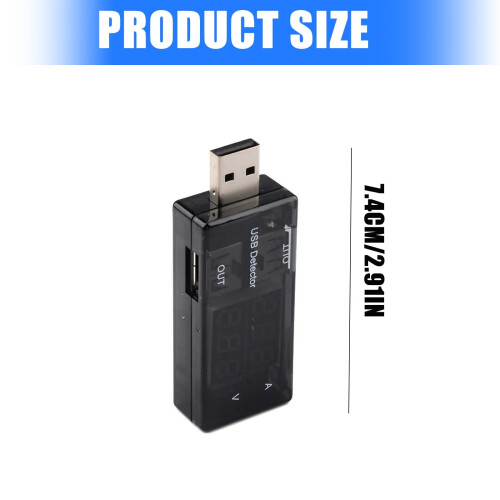 3-9V0-5A USB Multifunctionele Digitale Stroommeter Ampèremeter Vermogensmeter Detector Laadampèremeter Detector 2