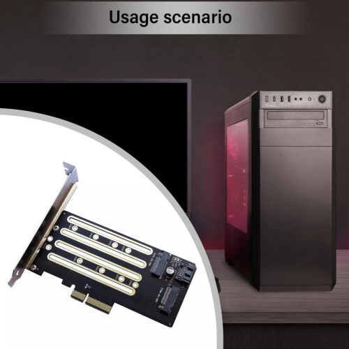 Πρόσθετες κάρτες NVMe M.2to PCIe x4Card Προσαρμογέας M.2PCIE Κάρτα επέκτασης κεντρικού 2