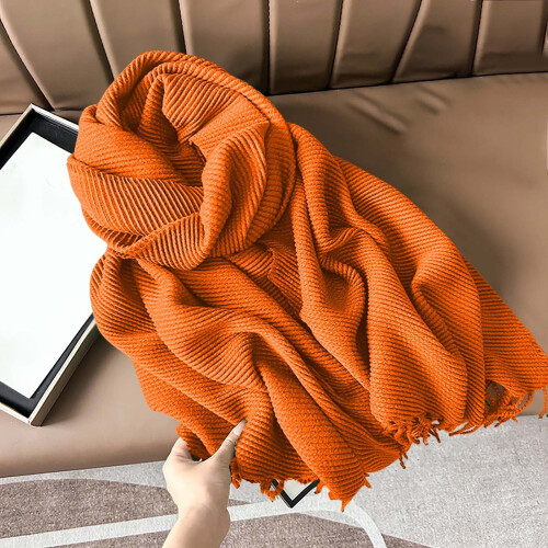 Cachecol de inverno feminino em tricô macio 1