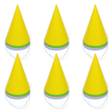 Chapeaux de fête d'anniversaire en papier de couleurs assorties pour décoration, modèle unique