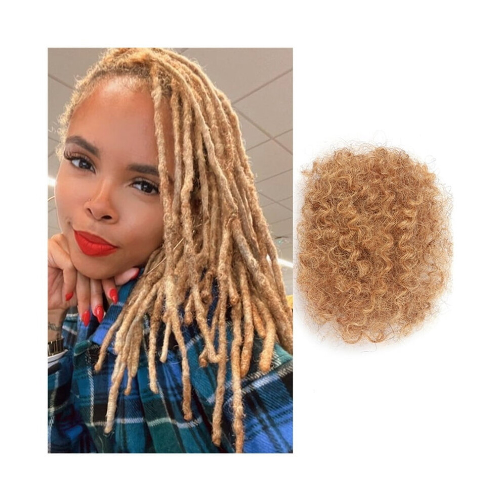 Afro Kinky Bulk Human Hair Dreadlock Extensions 27# Blonde