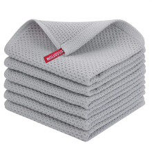 100% Cotton Waffle Weave Kitchen Towels (Set of 8-12) - Highly Absorbent Reusable Dish Towels for Kitchen, Dining & Household Cleaning