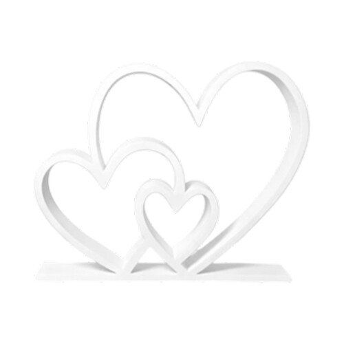 Herzförmige Valentinstagsfigur, einfarbig, 1 Stück
