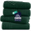 Badlakanset med 4 st 30x60 cm 100 % bomull Hunter Green 1