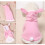 Costume de lapin rose à boutons 1