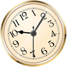 Clock Insert 70mm 80mm 90mm Gold Trim Quiet Movement