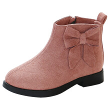 Girls' Pink Short Boots, Size 11.5Y – Fashion Casual Ankle Footwear, Compatible with Toddler Feet