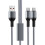 USB til Type-C ladekabel, 66W 2-i-1 flettet 1