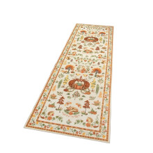 Alfombra navideña tipo pasillo, lavable, antideslizante, de imitación de lana, 50x160cm