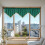 Curtains Short Solid Color Curtains, Triangular Curtains for Household, Small Window, Through Rod Curtains for Kitchen, Bathroom, Cabin 4