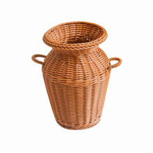 23 cm vas i rottingvävd design, blomsterarrangemang i lantlig stil, förvaringskorg för snacks och godis