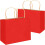 Sacolas de papel para presente na cor vinho tinto, 32 unidades, 32,6 x 9,8 x 4,3 polegadas 2