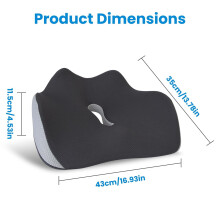 Cuscino per sedile in memory foam per alleviare la sciatica (confezione da 1)