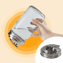 Ausgießerdeckel für Einmachgläser aus Edelstahl, 12er-Pack