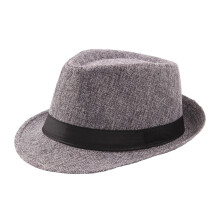 Lyhytlierinen fedoras-hattu miehille, klassinen 1920-luvun herrasmiehen vintage-hattu mustilla nauhoilla, yksivärinen