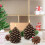 Velas de Natal sem chama em formato de árvore, com pavio 3D e pinha. 1
