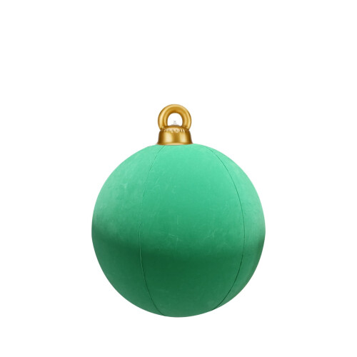 Oppblåsbar julekule i fløyel 35 cm, 2 stk