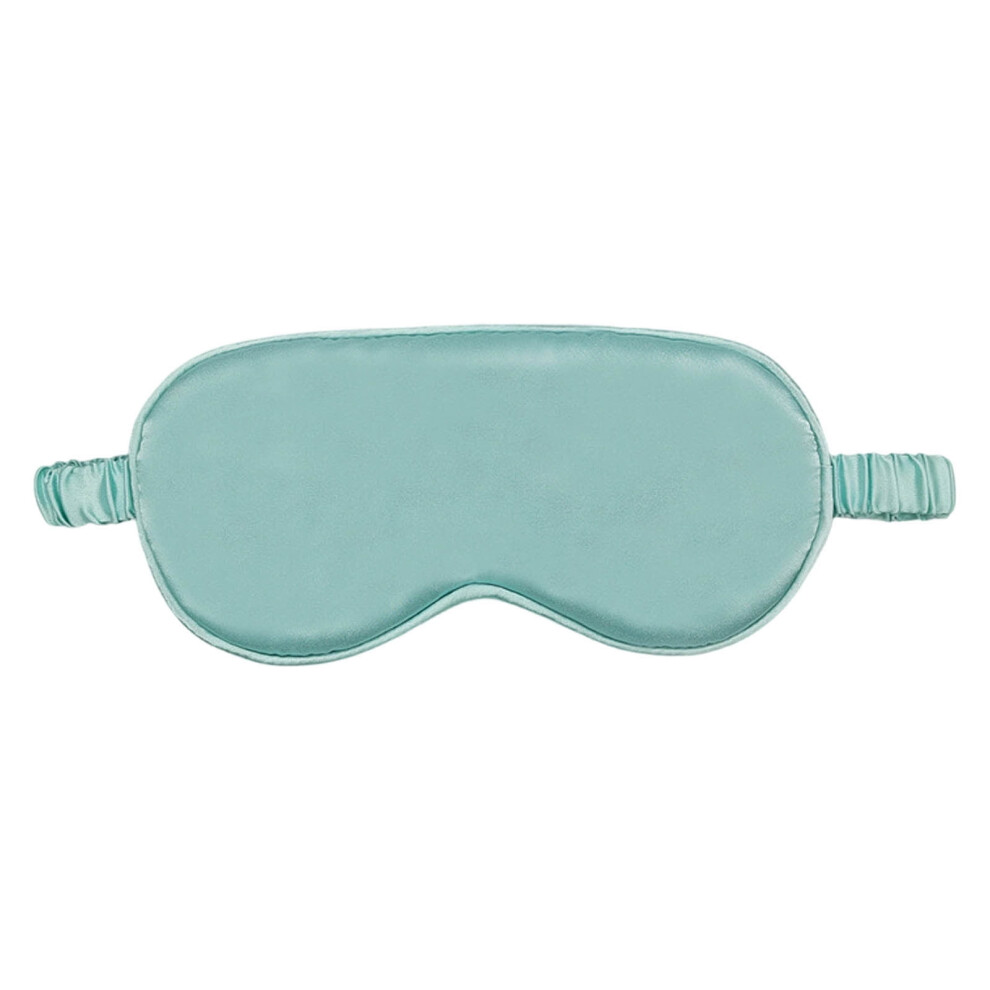 Green Silk Sleep Mask With Adjustable Strap, Soft Blindfold Eyeshade For Men & Women Â