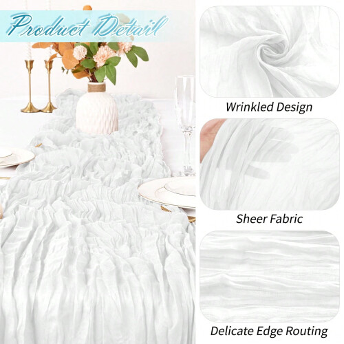 Dusty Blue Cheesecloth Table Runner 17x108" 6 or 12 Pack 2