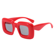 Lunettes de soleil carrées surdimensionnées polarisées pour femmes, style rétro classique, monture large, accessoires de mode rouges