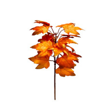 Guirlande de feuilles d'érable artificielles d'automne – Orange, verdure réaliste en plastique pour la maison, les mariages, les murs, les tables