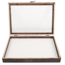 Coffret vitrine pour insectes, boîte de collection en bois avec fenêtre transparente, boîte de rangement pour spécimens