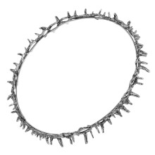 Couronne d'épines unique en métal argenté, légère et résistante, décoration de fête
