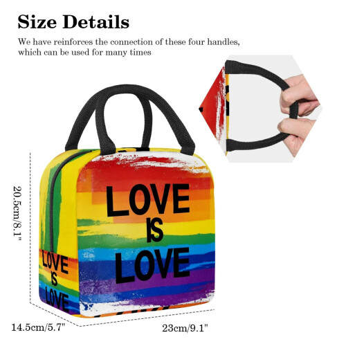 Τσάντα Tote με μόνωση Rainbow Love για ενήλικες 1