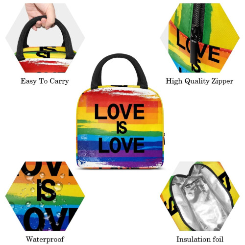 Τσάντα Tote με μόνωση Rainbow Love για ενήλικες 2