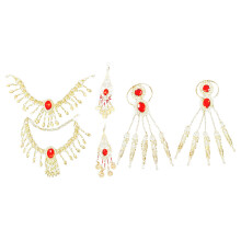 4Sets Elegantes Bauchtanz-Kopfschmuck-Set Mit Armband Ohrhänger