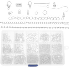 Complet Accessoires Argent Colliers DIY Décoration