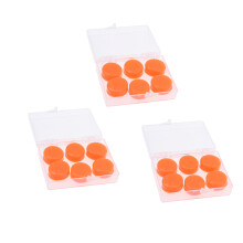 18Pièces Bouchons D'oreille Étanches En Silicone Orange Pour Natation