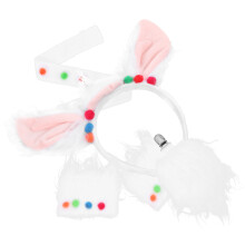 2Sets Ohr Haarreif Set Mit Halsband Tierkostüm