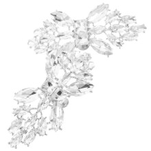 2Pièces Décorations De Chaussures En Zinc Blanc Clips Amovibles Strass
