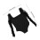 Schwarzer Bodycon Jumpsuit Mit Langen Ärmeln, 2