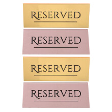 4Pièces Marque-Places Double Face Pour Réservation Maison