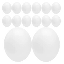24Pcs White Plastic Fake Bird Eggs Realistic Nesting Decoys for Aviary