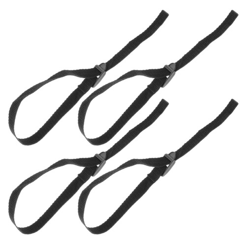 4Pièces Sangles De Poignet Nylon Noir Pour Ski Bâtons