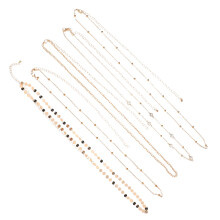3Pièces Chaînes De Taille Multicouches Métal Doré Bijou Femme Élégant