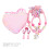 4Sets Kinder Dekoratives Schmuckset Rosa Halskette Ohrschmuck 11