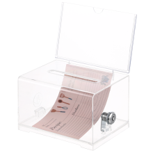 2 Count Donation Jars For Fundraising Clear Ballot Boxes Raffles