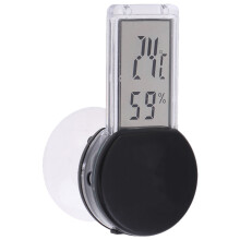 Thermomètre Et Humidimètre Digital Noir Facile À Fixer Au Mur