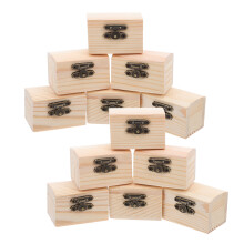 12Pièces Petits Bois Pin Naturel Avec Charnières Serrures