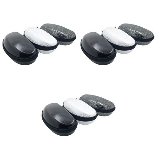 9Pcs Multi-Color Sunglasses Case Protective Zipper Glasses Storage Box 2