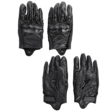 Gants Protection Extérieur Cuir Noir Chauds Antichoc Tactiles