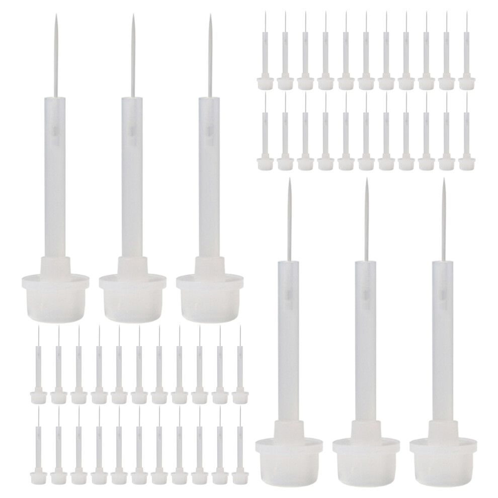 Ohphcall 100Pcs Durable Transparent Plastic Nail Brush Replacement For Manicure