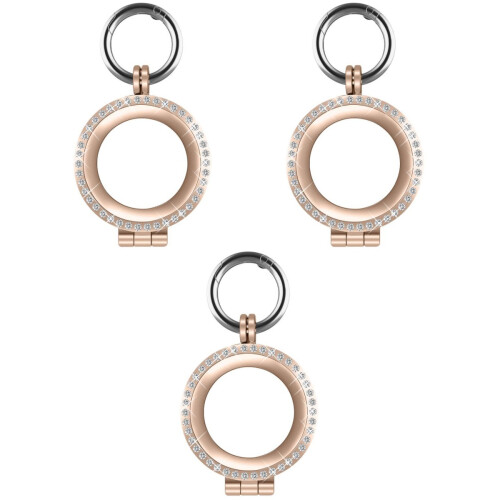 3Pcs Rose Gold Metal Protective Case Durable Cover for Tracker 2