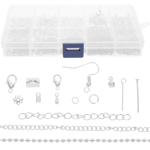 Complet Accessoires Argent Colliers DIY Décoration 2