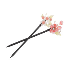 8Pcs Floral Wooden Hairpins Retro Hair Sticks Hair Forks for Women