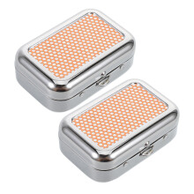 2Pcs Orange Stainless Steel Mini Ashtray Portable Windproof for Home